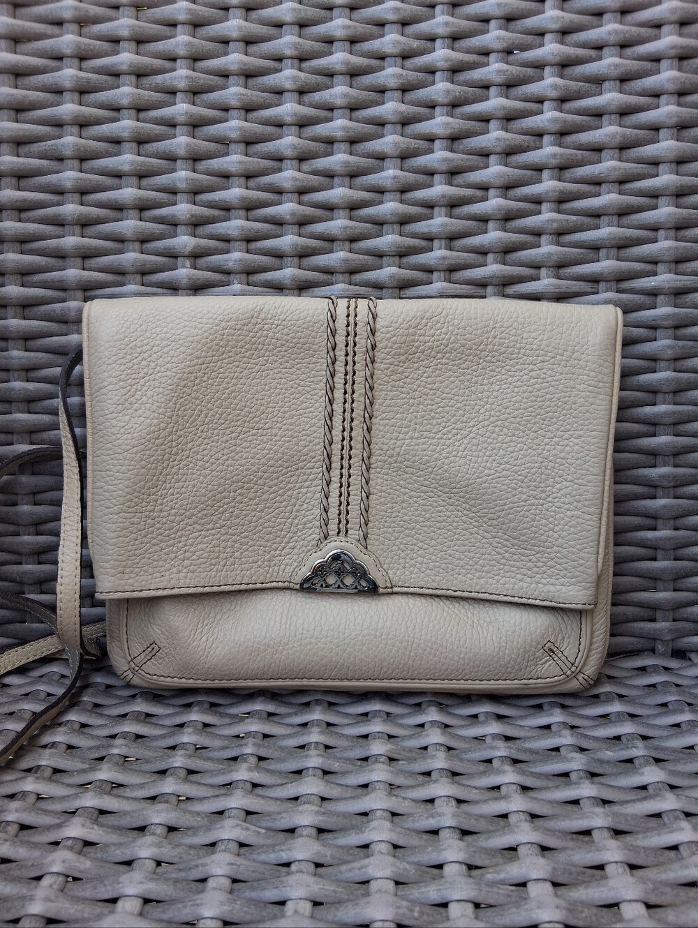 Brighton Fold Over Leather Crossbody Bag